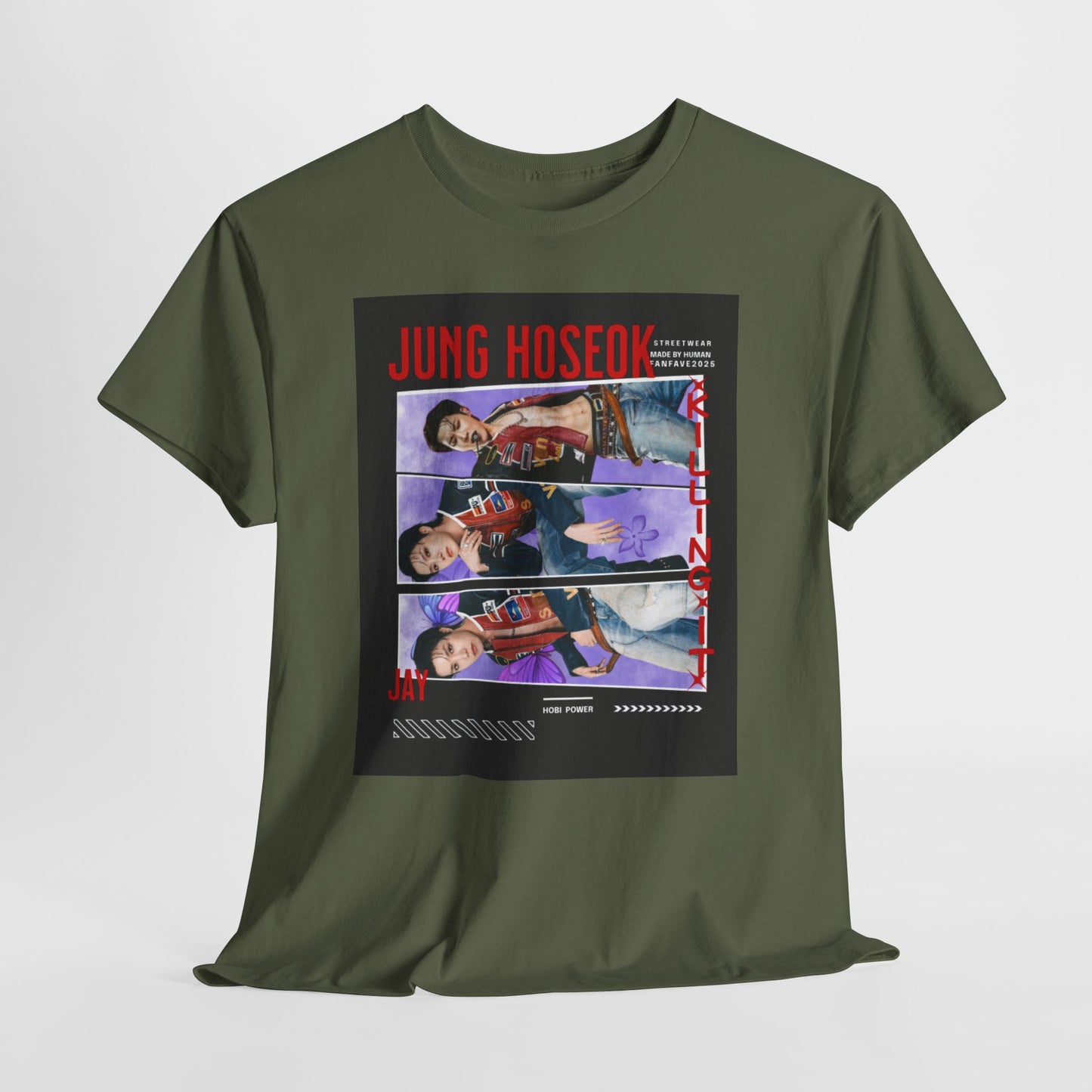 Jung Hoseok Photo Collage Tee — Retro K-Pop Fan Shirt