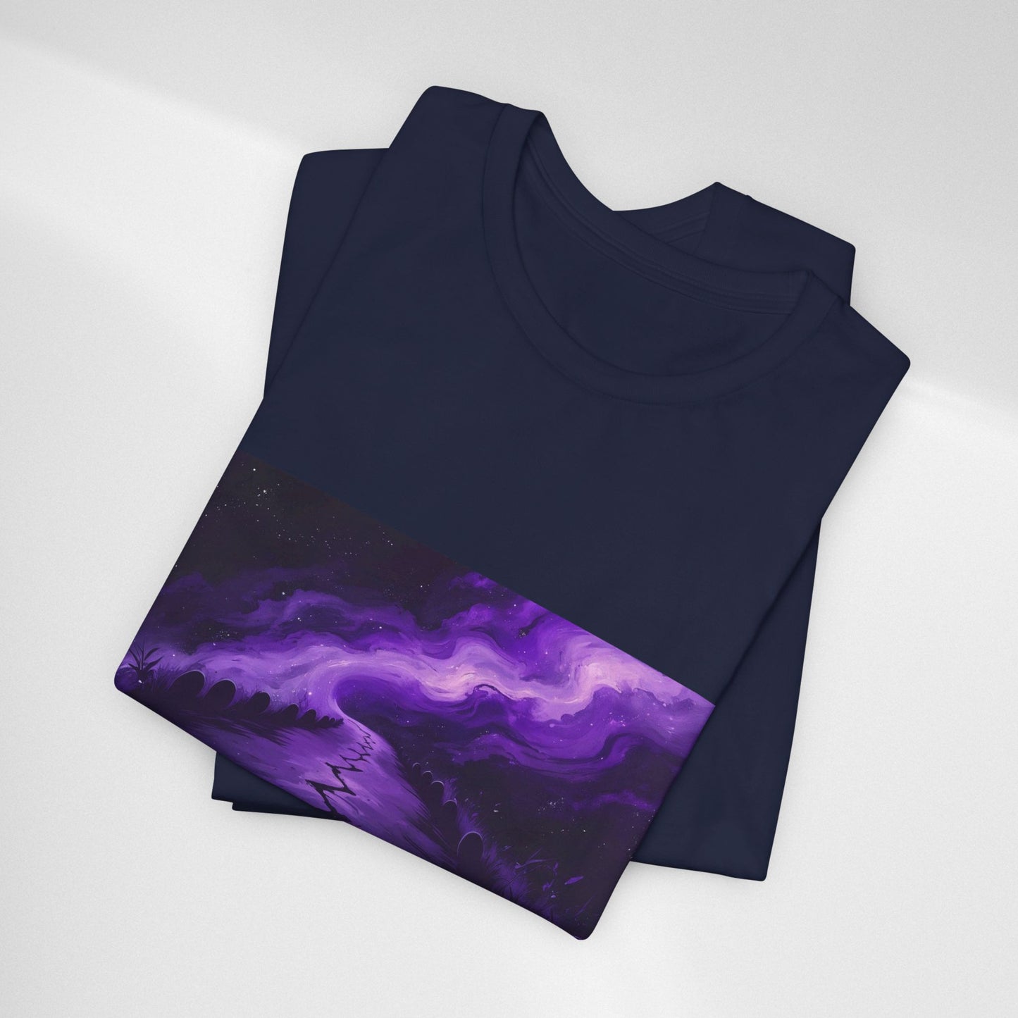 You Never Walk Alone Tee — Purple Night Stairway Graphic T‑Shirt