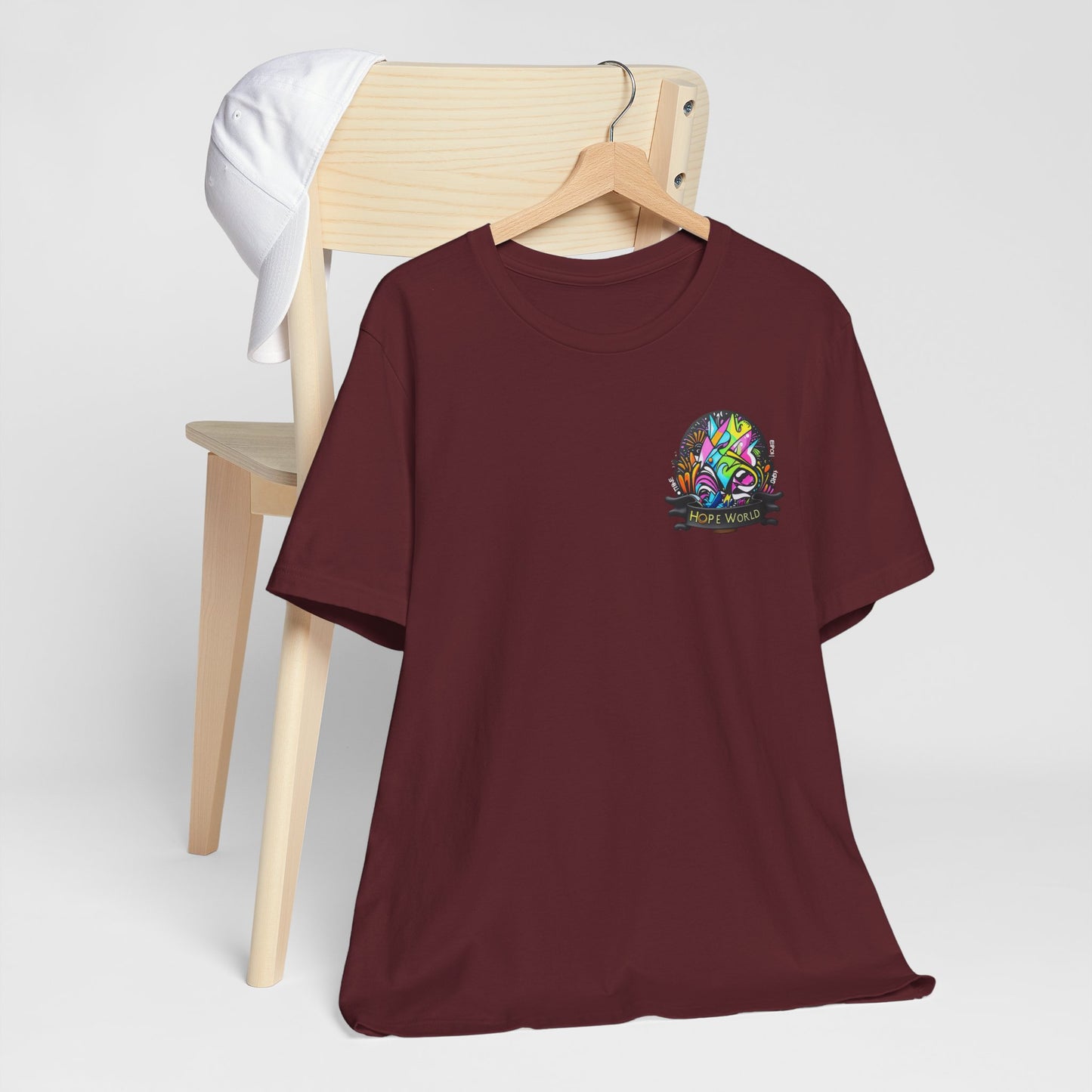 Hope World Graphic Tee — Colorful Graffiti BTS-Inspired Shirt
