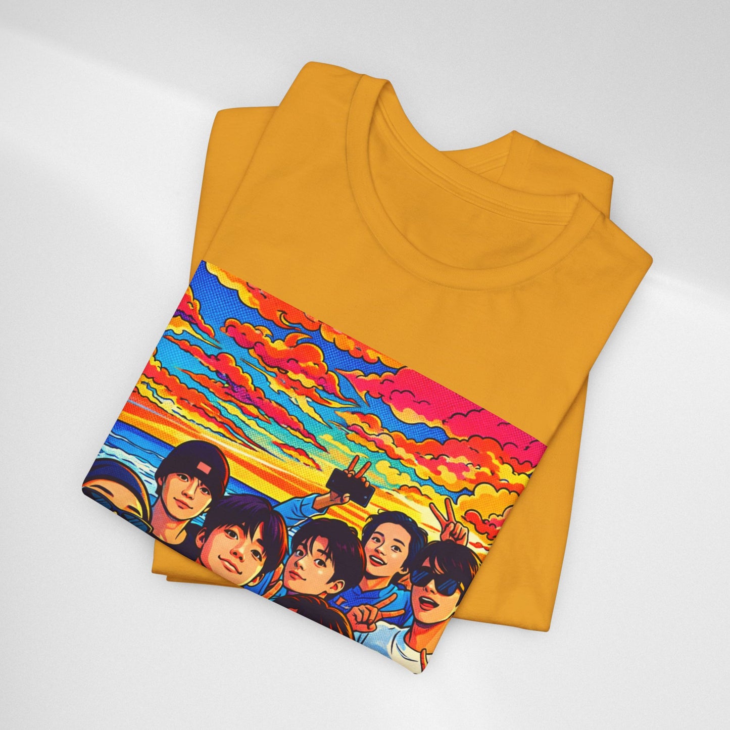 BTS Vibrant Sunset Group Portrait Tee