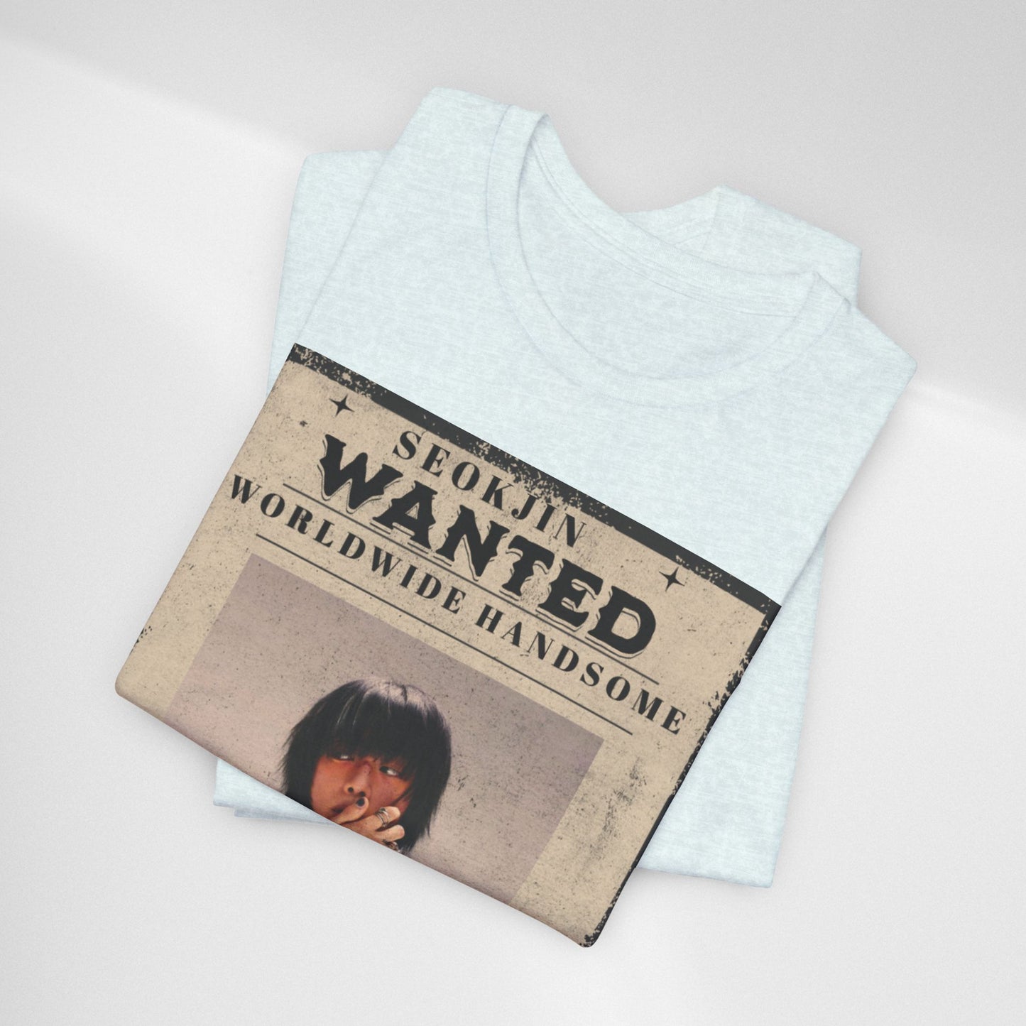 T-Shirt — 'Seokjin Wanted: Worldwide Handsome' Vintage Poster Tee