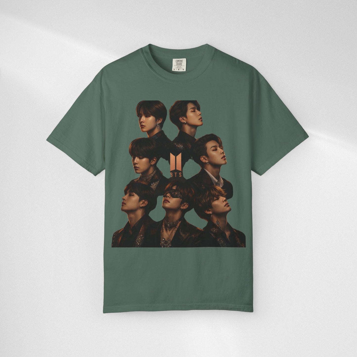 BTS Portrait Collage T-Shirt — Dark Mood Graphic Tee