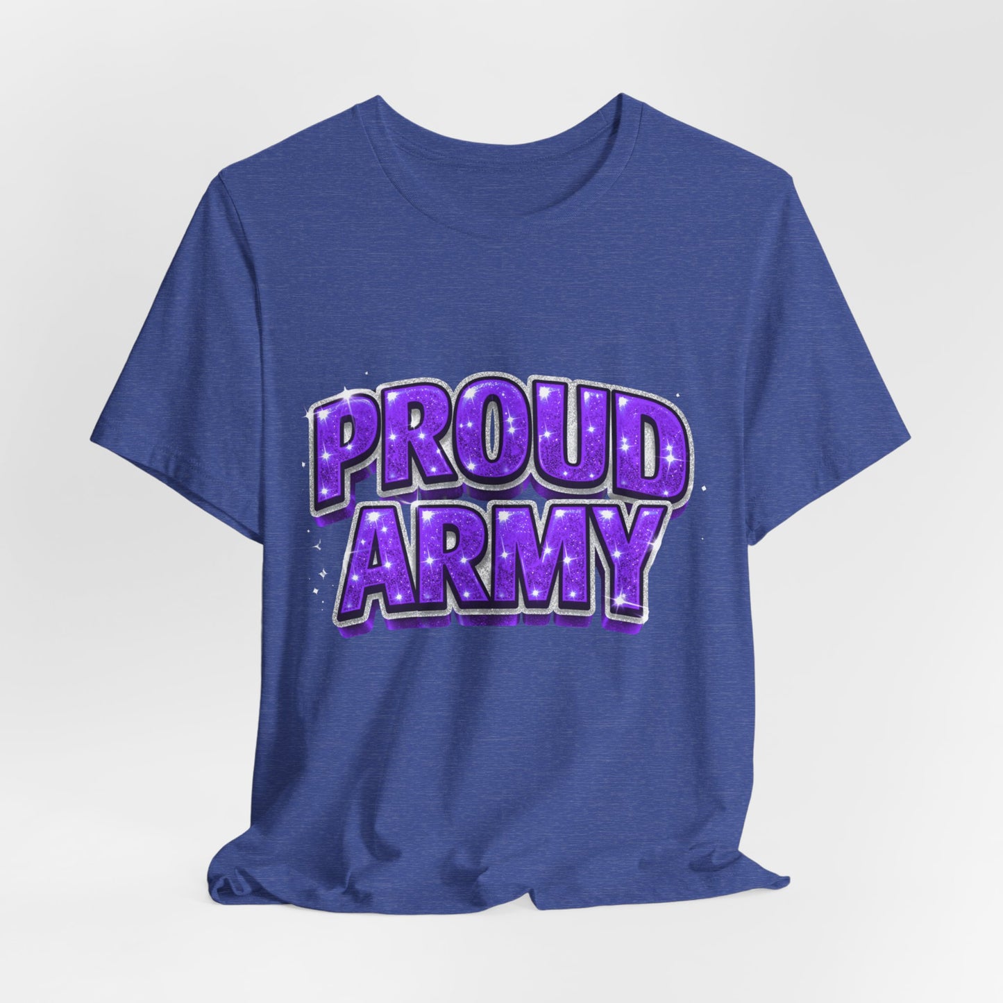 Proud Army T-Shirt — Bold Purple BTS Support Tee