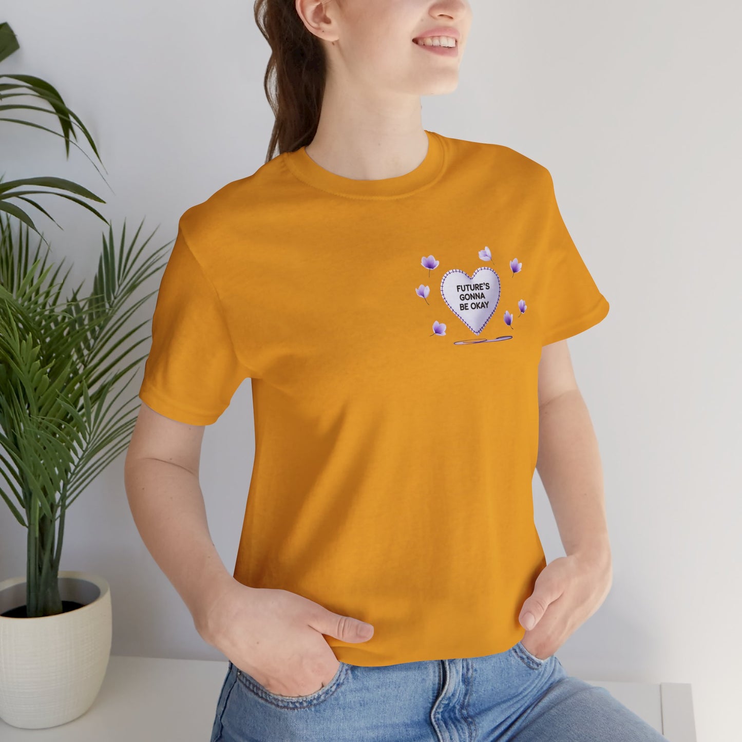 Future's Gonna Be Okay T-Shirt — Purple Heart Positive Graphic Tee
