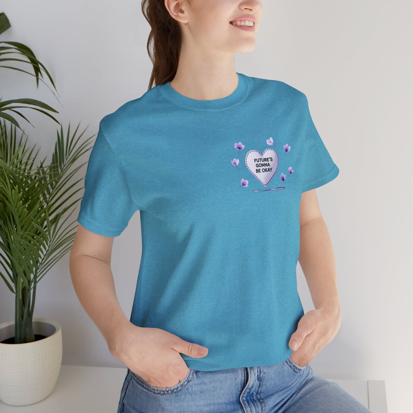 Future's Gonna Be Okay T-Shirt — Purple Heart Positive Graphic Tee