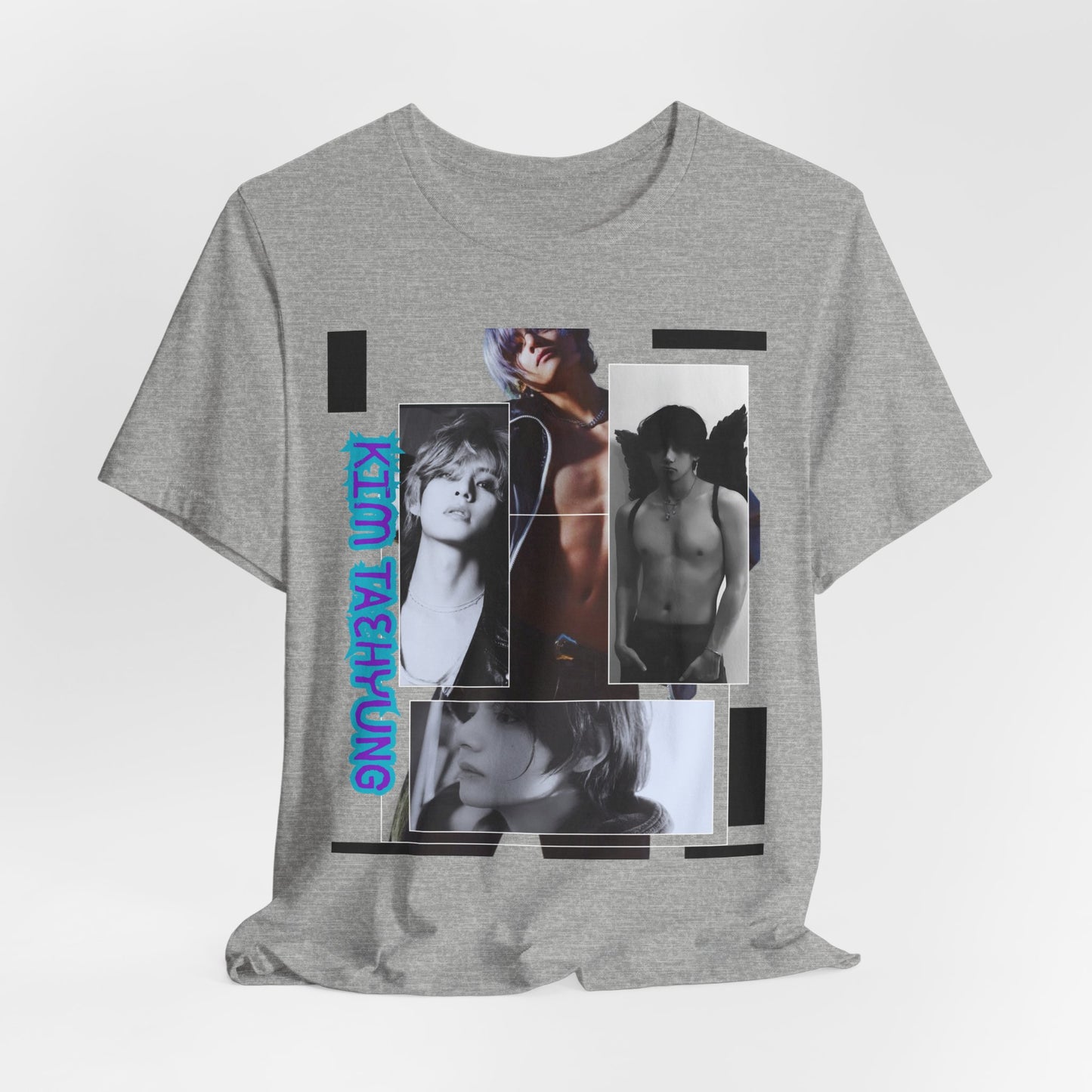TAE Photo Collage Graphic Tee — Retro Black & White Portraits