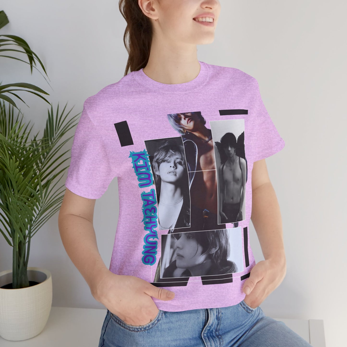 TAE Photo Collage Graphic Tee — Retro Black & White Portraits