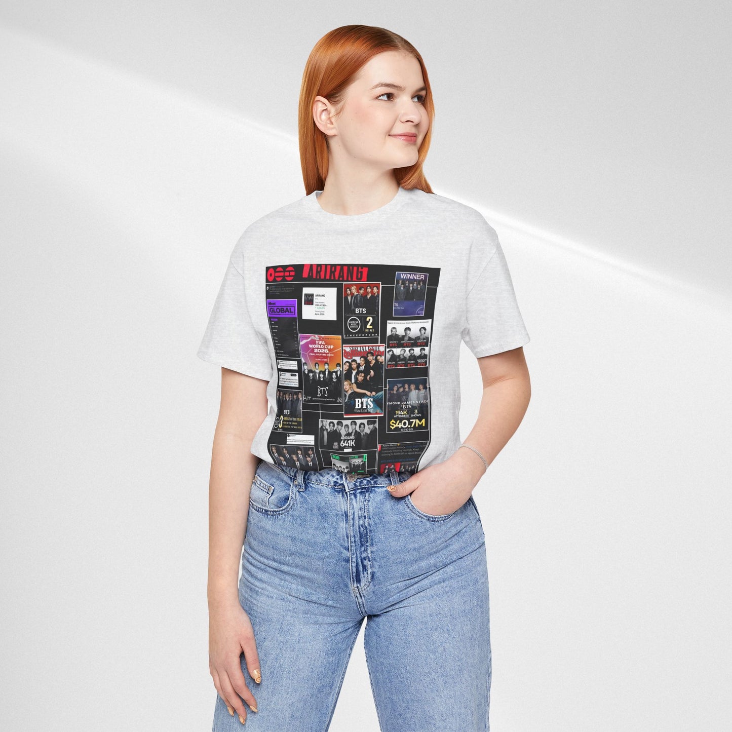 BTS  ARIRANG Collage Graphic Tee — K‑Pop Fan Tribute Shirt