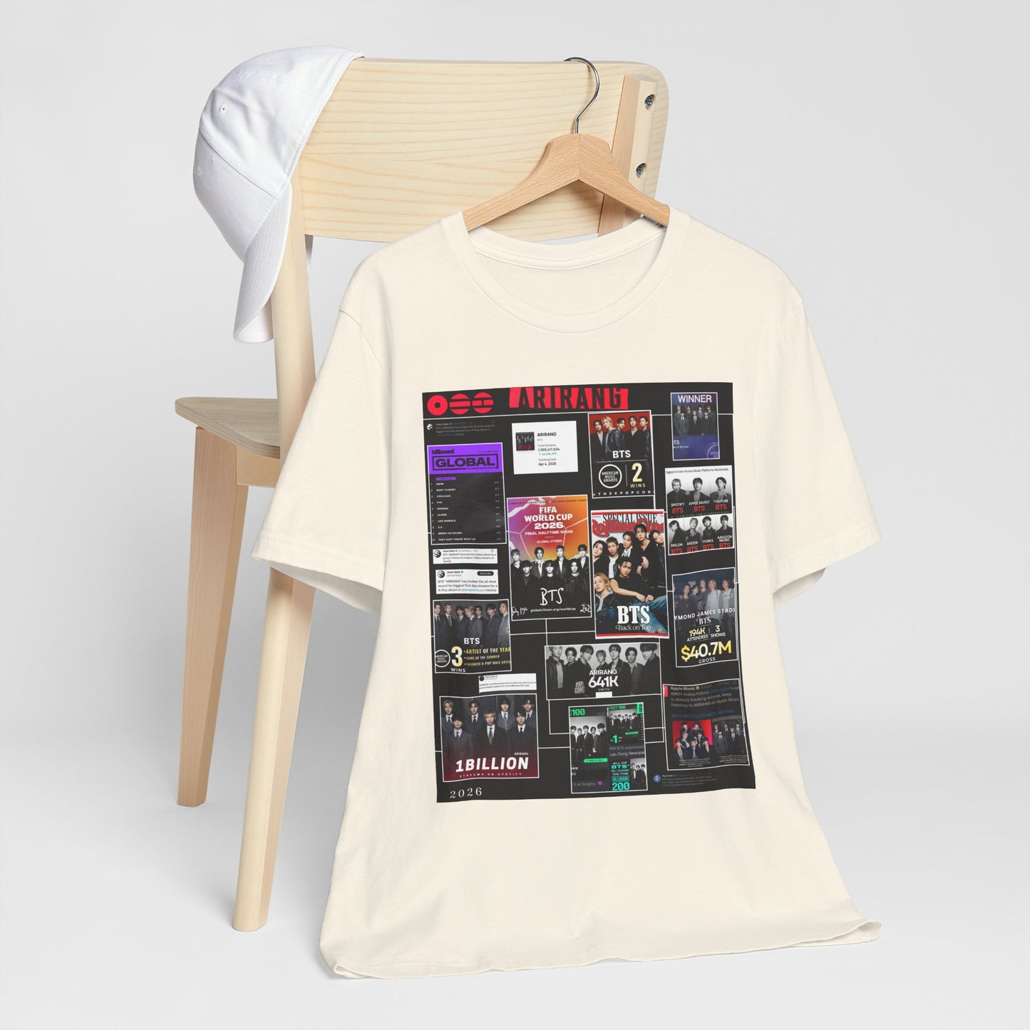 BTS  ARIRANG Collage Graphic Tee — K‑Pop Fan Tribute Shirt