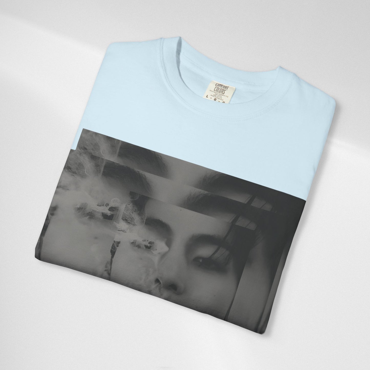 V Graphic Tee — Noir Glitch Portrait T-Shirt