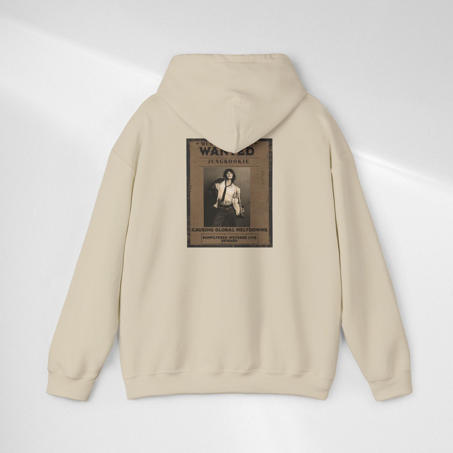 Hoodie — Vintage JK 'WANTED' Poster Graphic Pullover