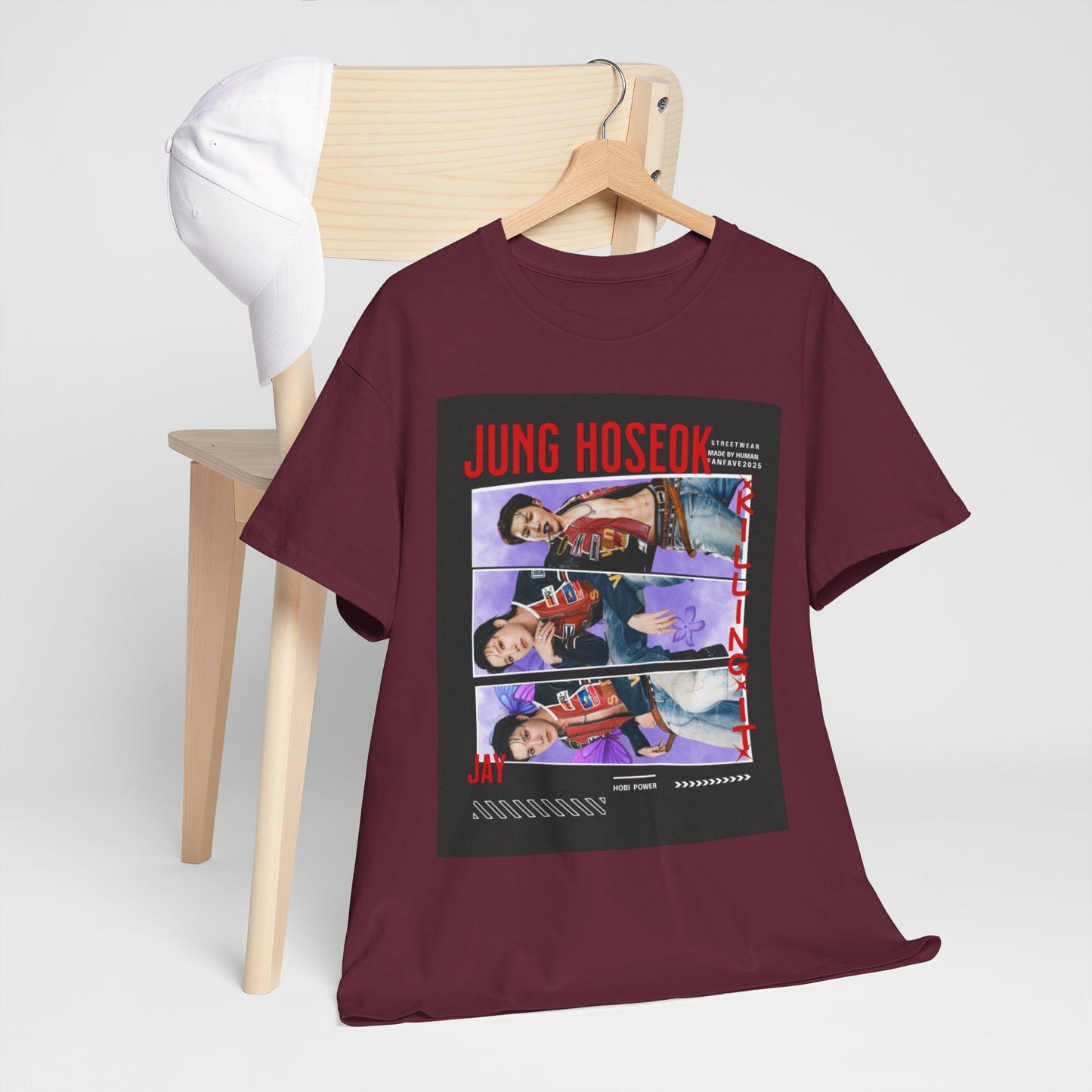 Jung Hoseok Photo Collage Tee — Retro K-Pop Fan Shirt