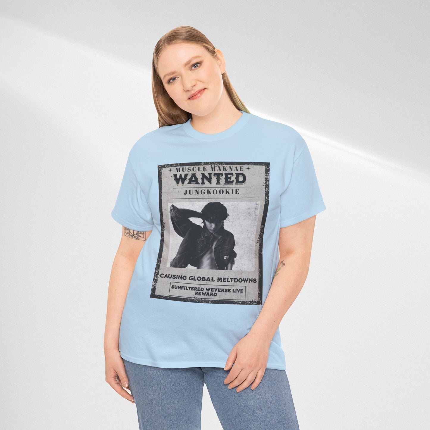 Wanted Poster T-Shirt — "Jungkookie" Vintage K-Pop Graphic Tee