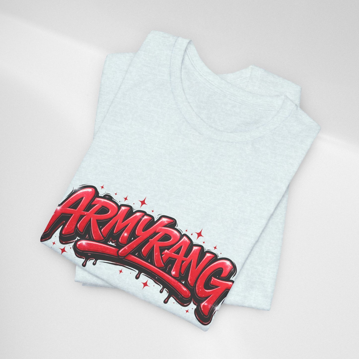 BTS T-Shirt — 'ARMYRANG' Red Graffiti Logo Tee