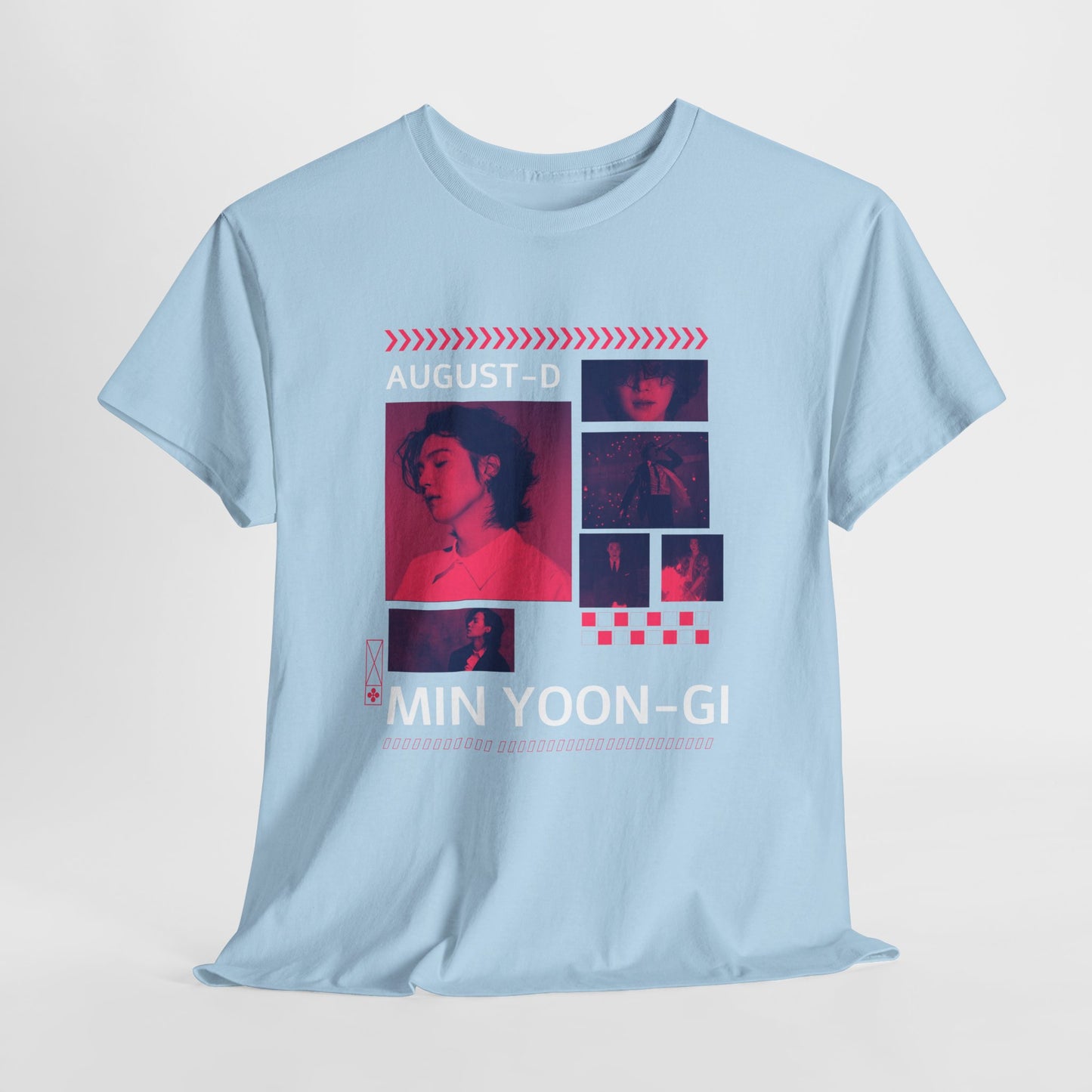 Min Yoon-Gi Photo Grid Tee — K‑Pop BTS August‑D Fan Shirt
