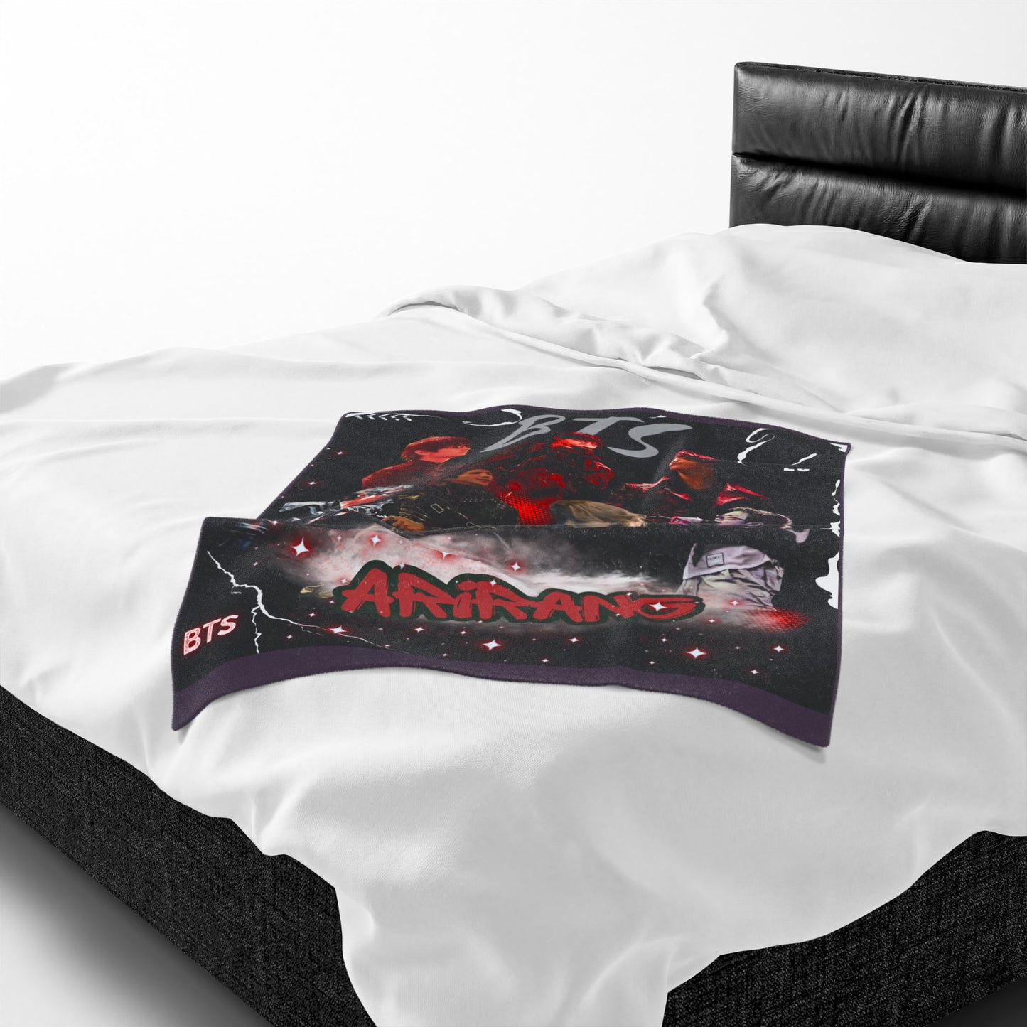 Velveteen Plush Blanket — BTS 'Arirang' Collage Fan Throw