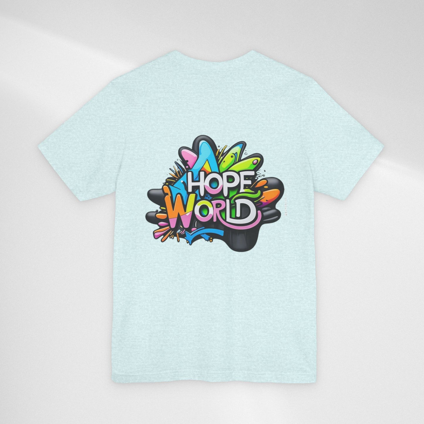 Hope World Graphic Tee — Colorful Graffiti BTS-Inspired Shirt