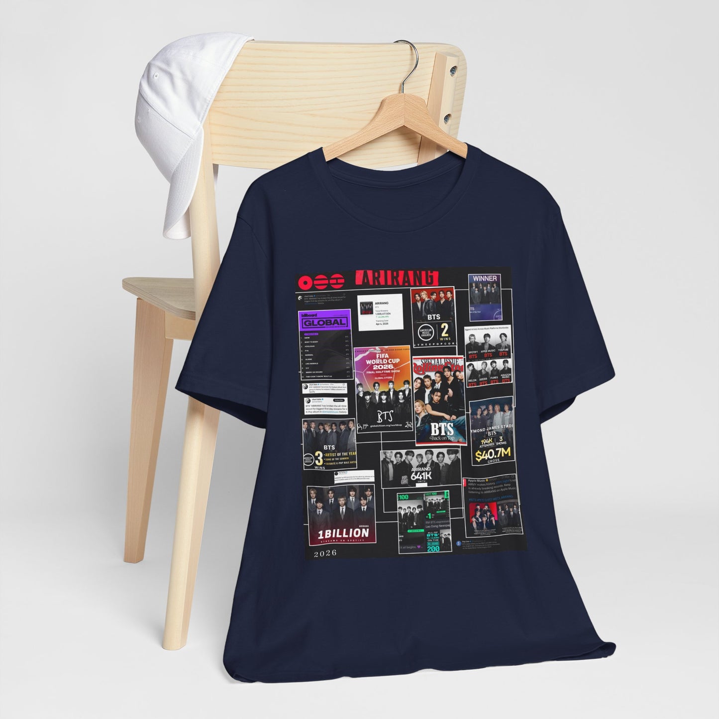 BTS  ARIRANG Collage Graphic Tee — K‑Pop Fan Tribute Shirt