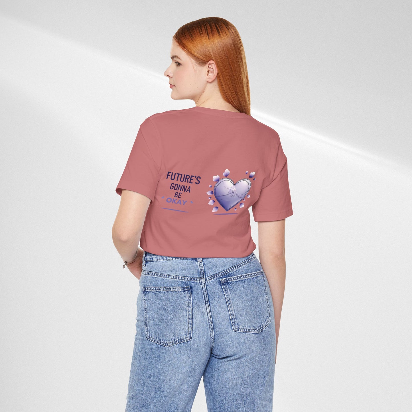 Future's Gonna Be Okay T-Shirt — Purple Heart Positive Graphic Tee