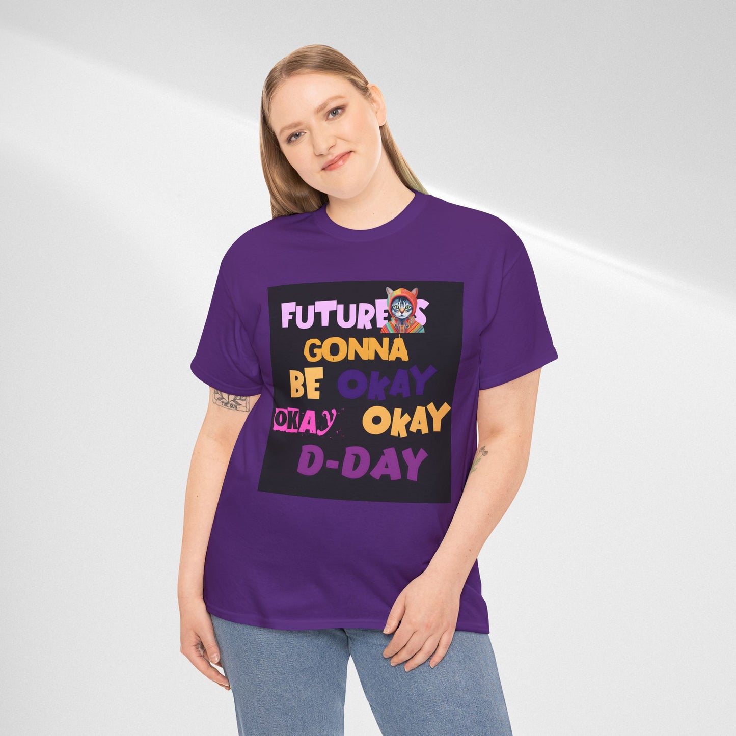 Future's Gonna Be Okay D-Day T-Shirt — Positive Retro Graphic Tee