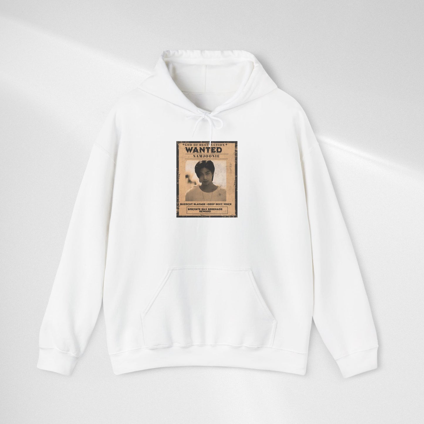 Hoodie - Vintage Namjoon 'WANTED' Poster Graphic Pullover