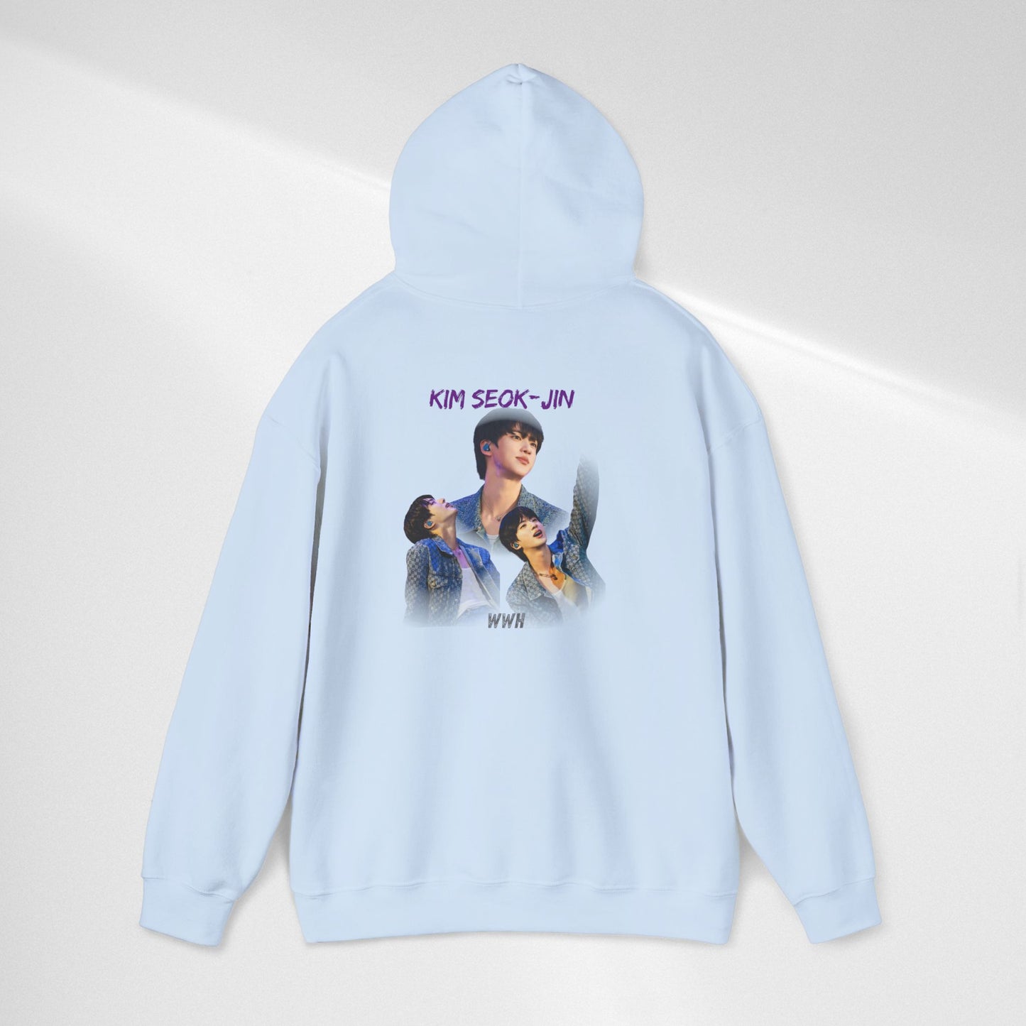 JIN Graphic Hoodie — Artistic Three-Image Portrait Design