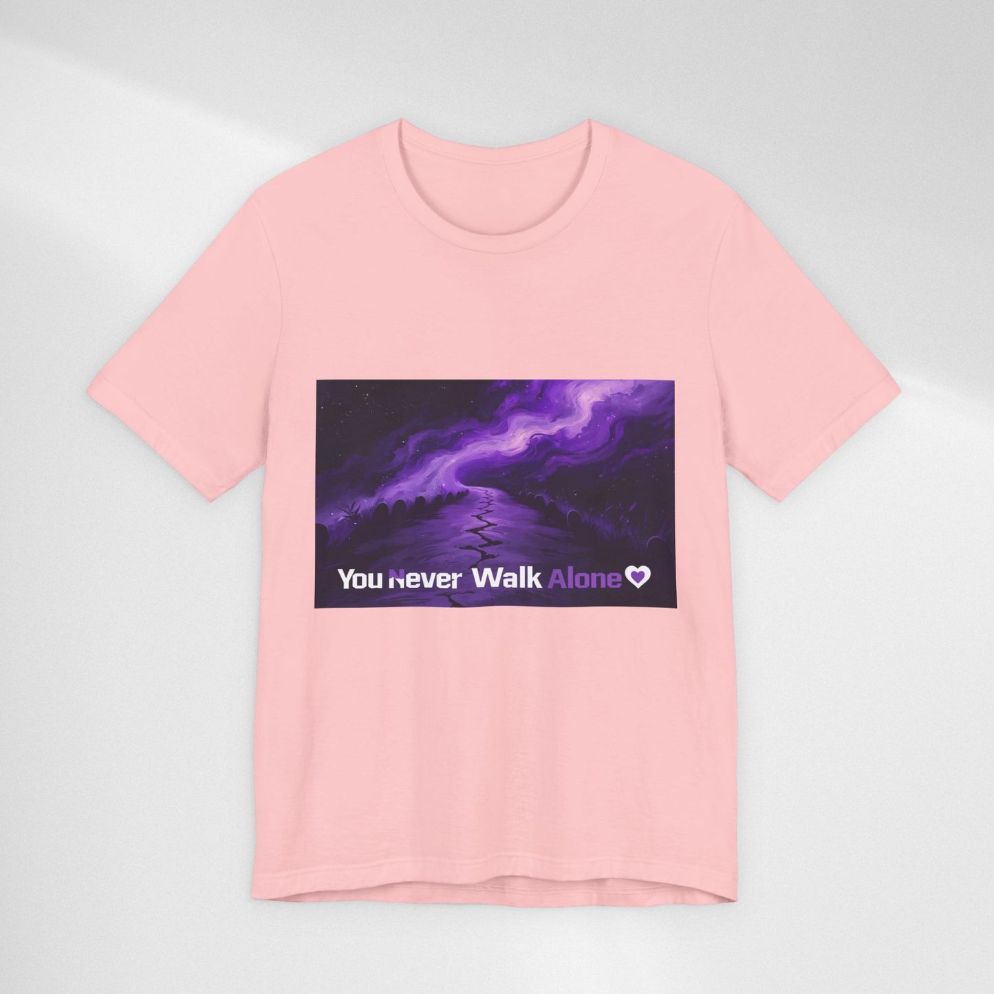 You Never Walk Alone Tee — Purple Night Stairway Graphic T‑Shirt