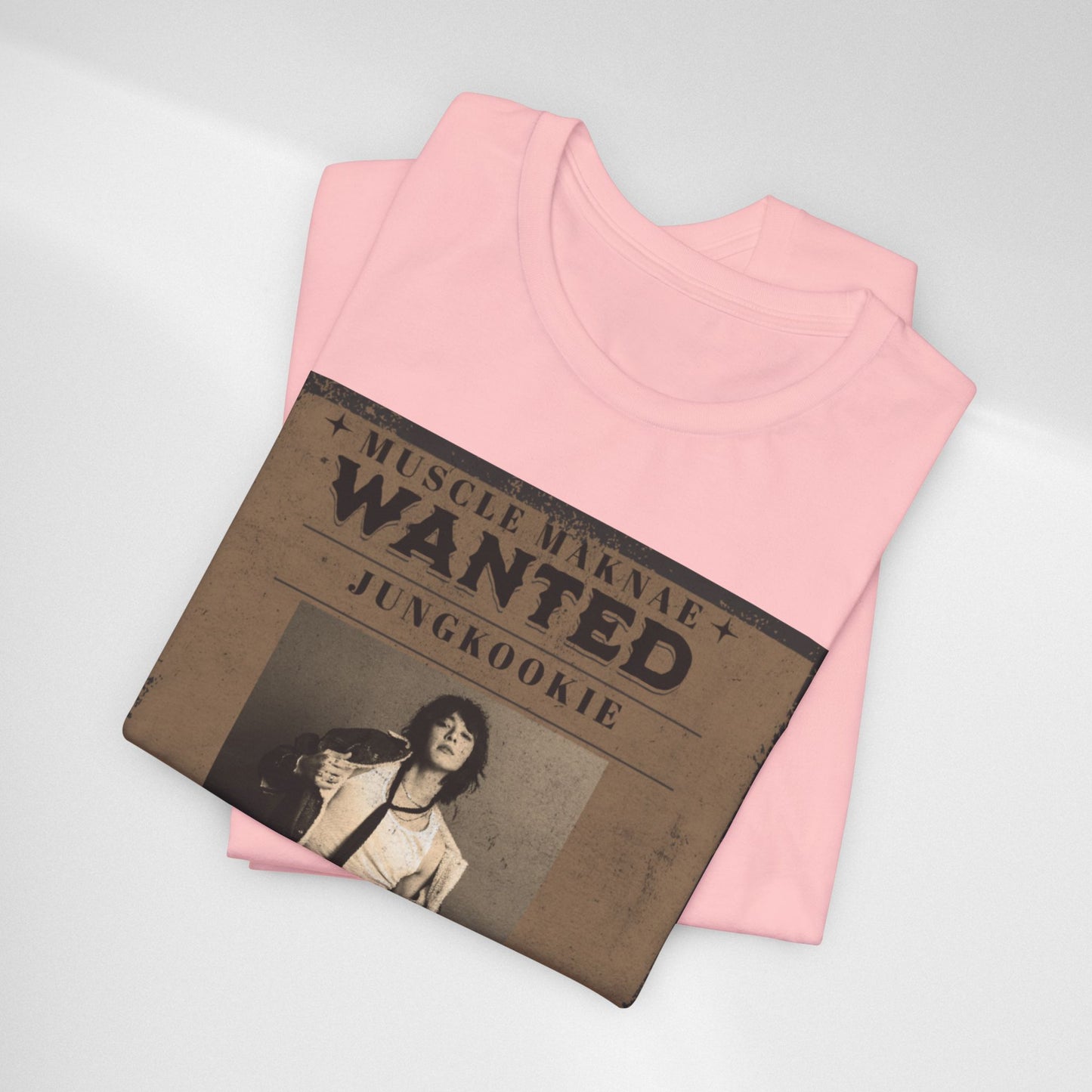 Wanted Poster Tee — 'Jungkook: Causing Global Meltdowns' Vintage K-Pop T-Shirt