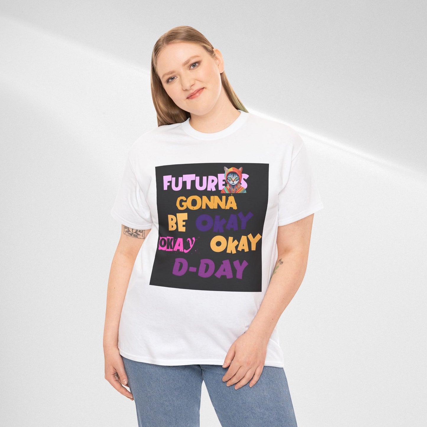 Future's Gonna Be Okay D-Day T-Shirt — Positive Retro Graphic Tee