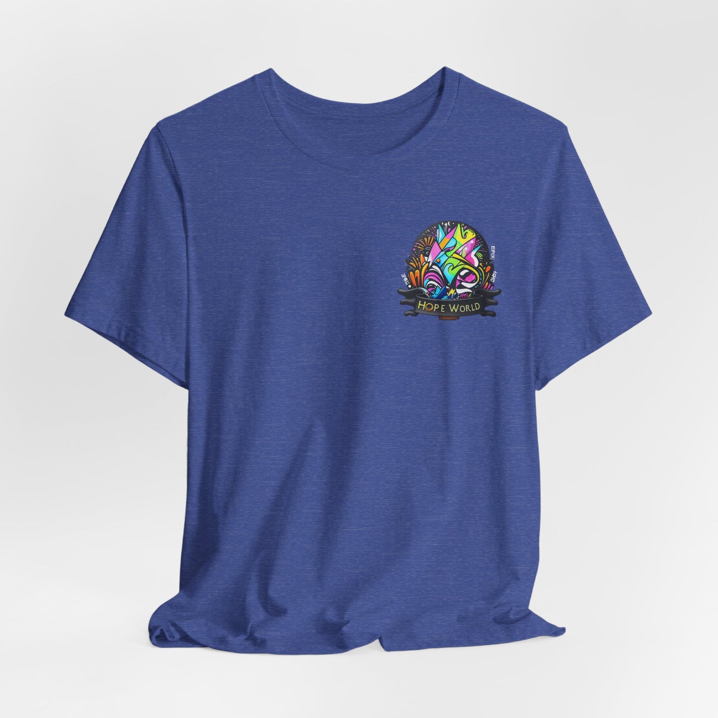 Hope World Graphic Tee — Colorful Graffiti BTS-Inspired Shirt