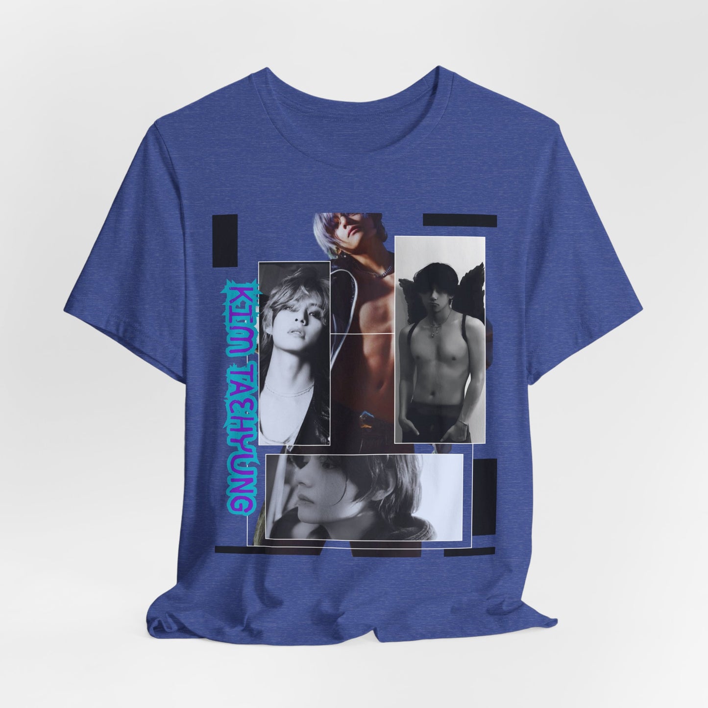 TAE Photo Collage Graphic Tee — Retro Black & White Portraits