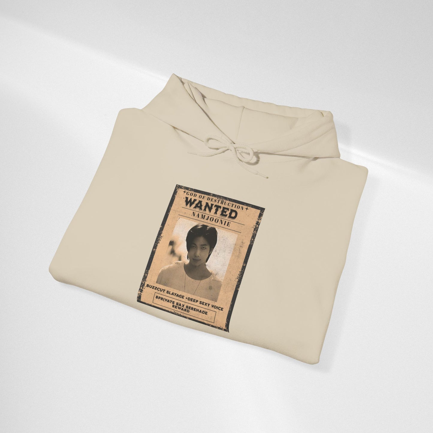 Hoodie - Vintage Namjoon 'WANTED' Poster Graphic Pullover