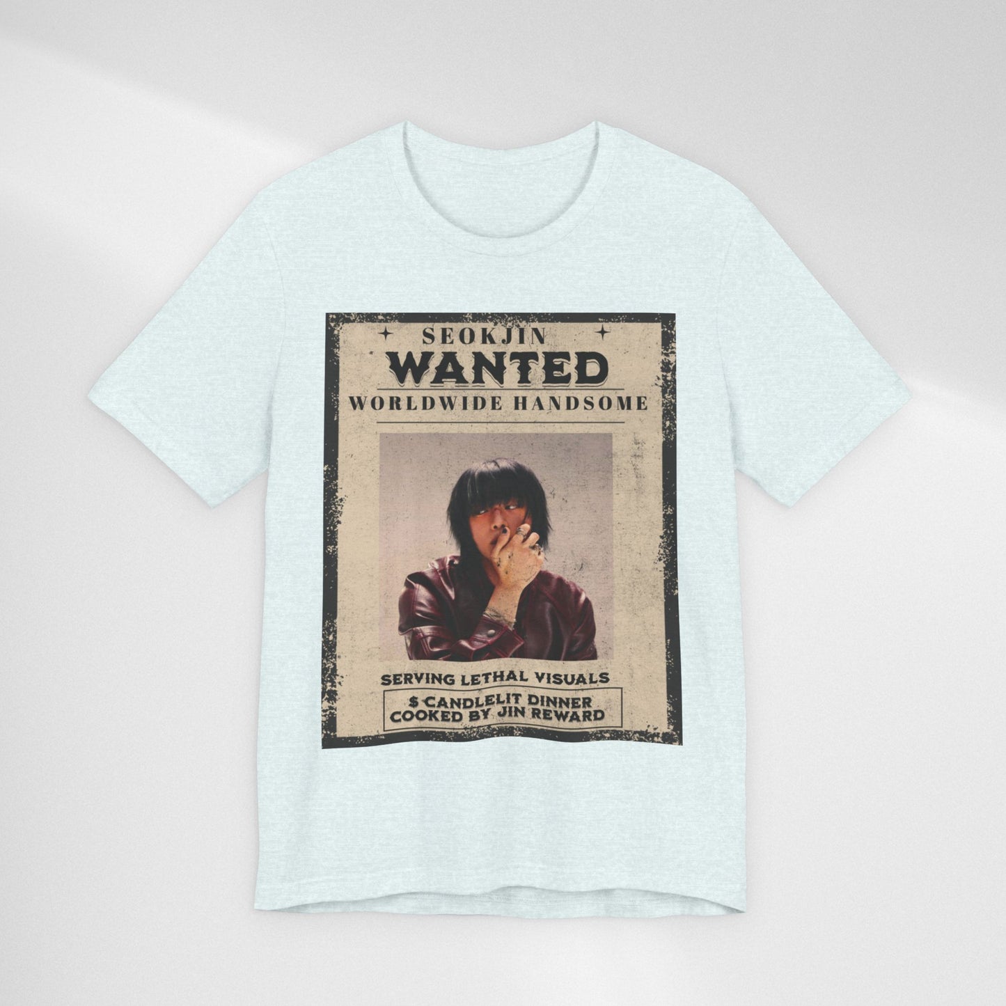 T-Shirt — 'Seokjin Wanted: Worldwide Handsome' Vintage Poster Tee