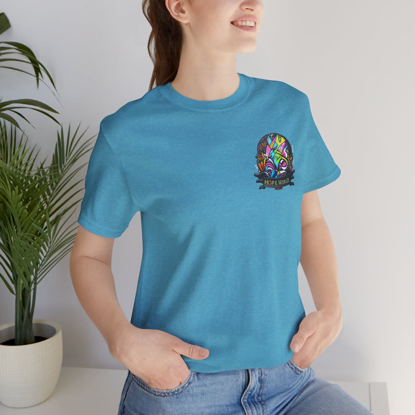 Hope World Graphic Tee — Colorful Graffiti BTS-Inspired Shirt
