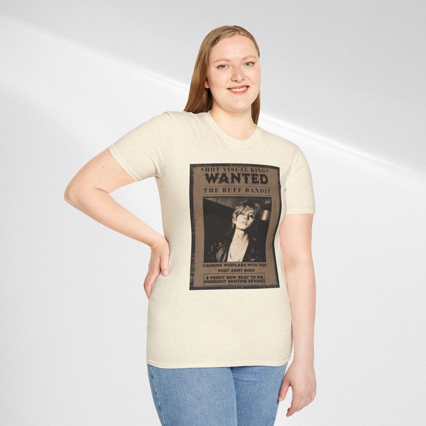 Wanted V Poster Graphic T-Shirt — "The Ruff Bandit" Vintage Western Mugshot Tee