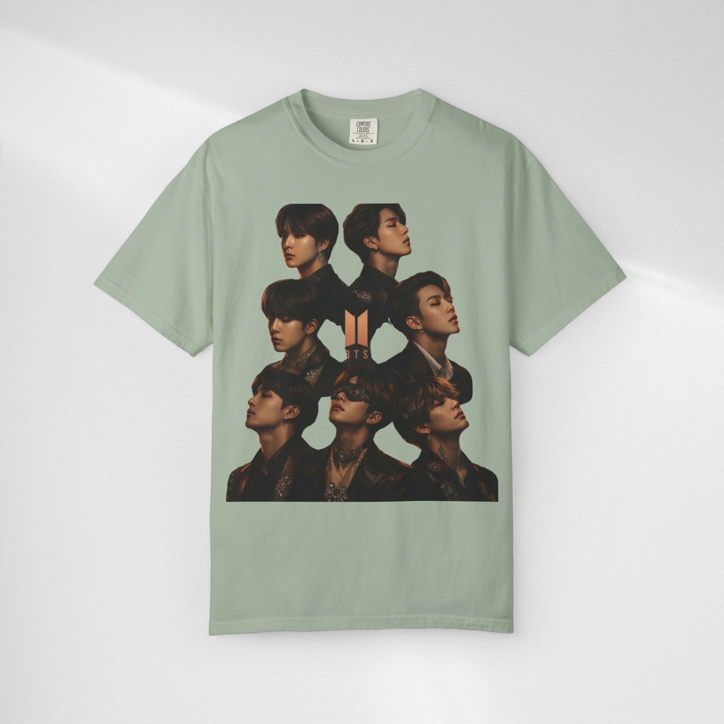 BTS Portrait Collage T-Shirt — Dark Mood Graphic Tee