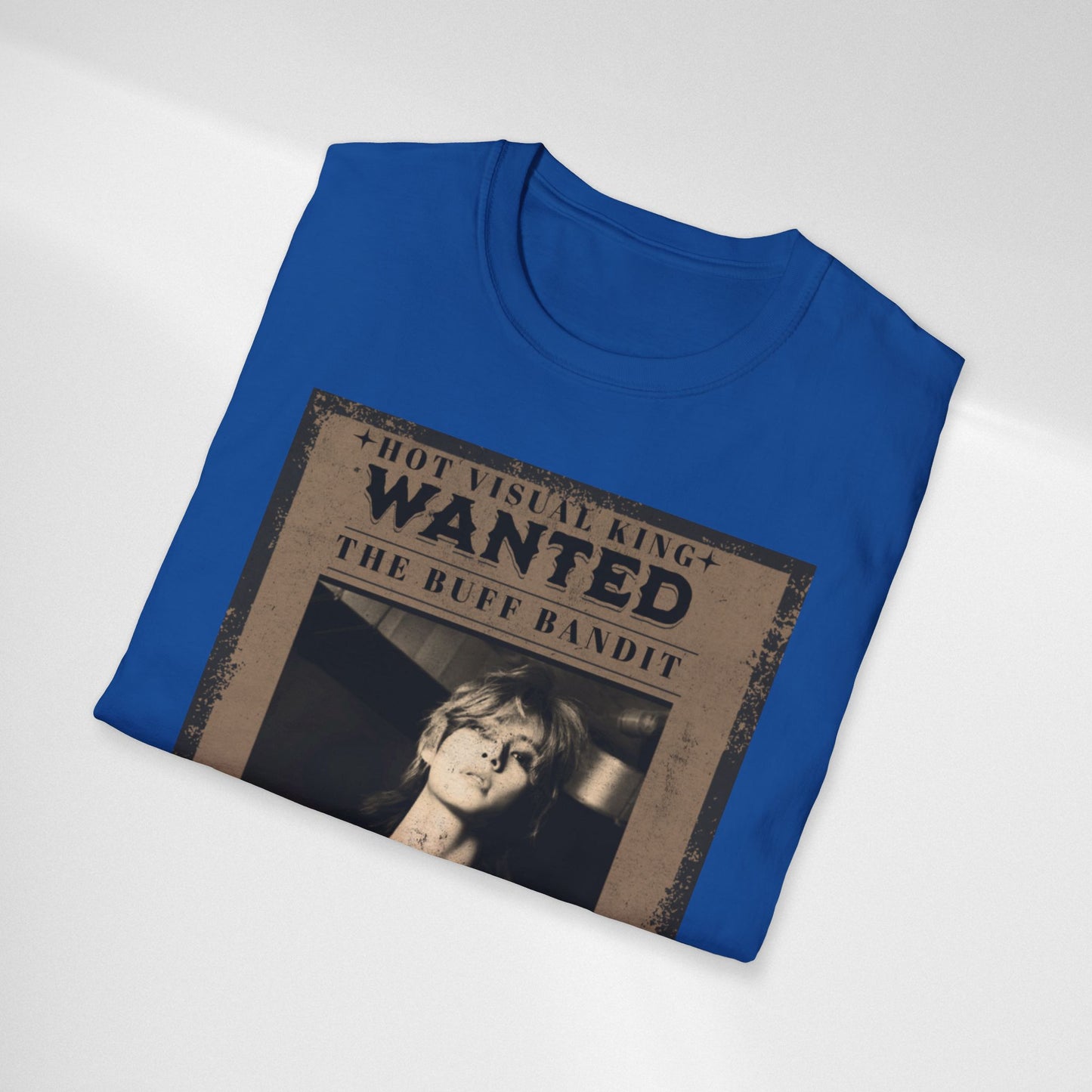 Wanted V Poster Graphic T-Shirt — "The Ruff Bandit" Vintage Western Mugshot Tee
