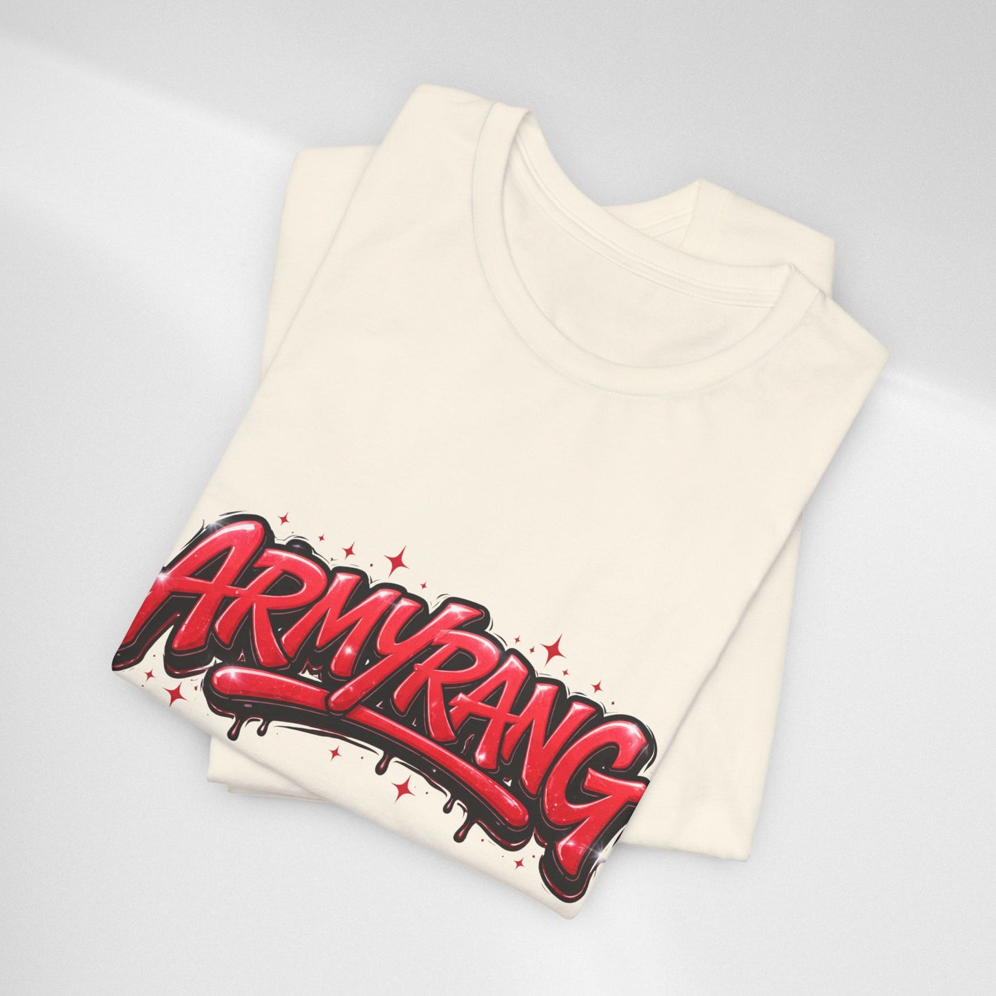 BTS T-Shirt — 'ARMYRANG' Red Graffiti Logo Tee