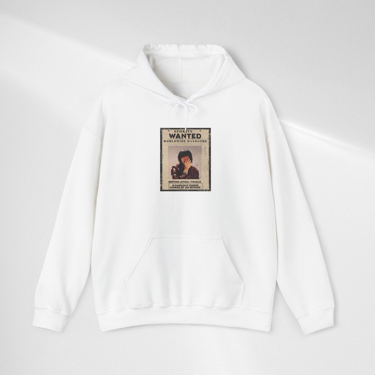 Jin Hoodie — "WANTED" Vintage Photo Poster Graphic Hoodie