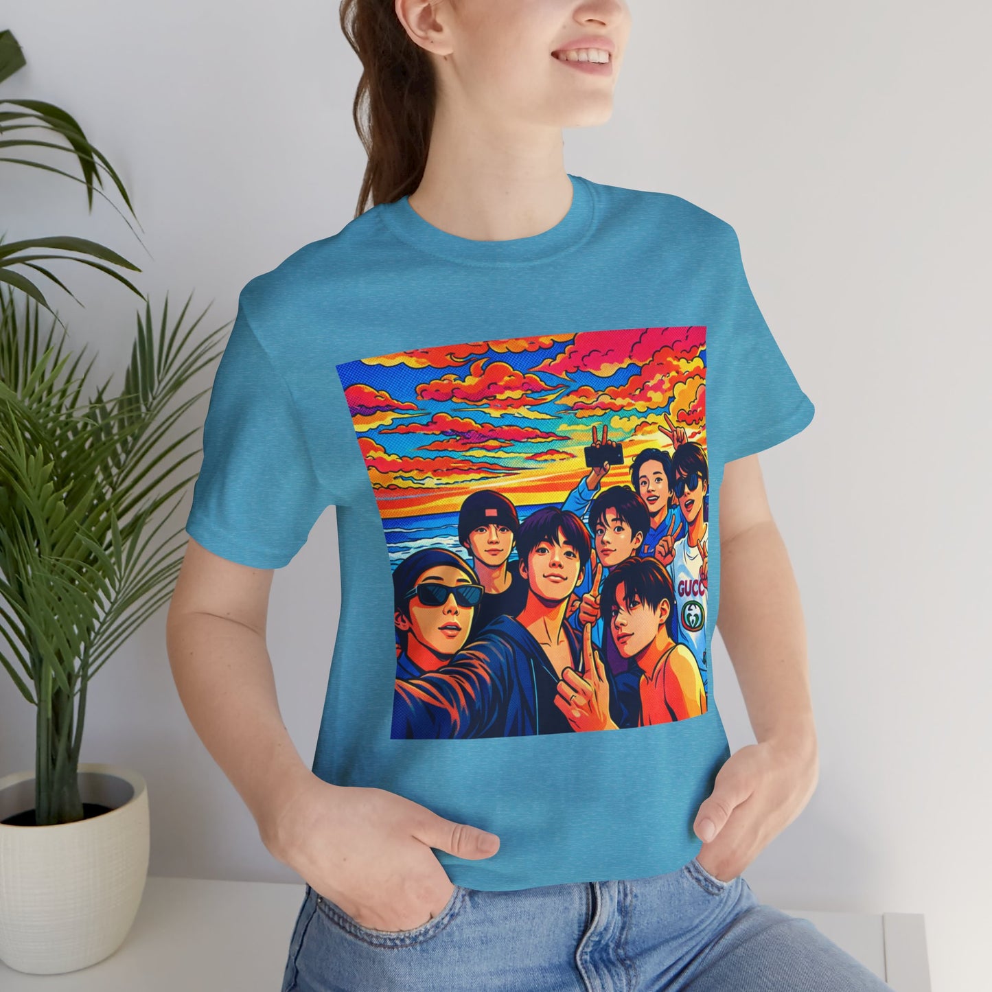 BTS Vibrant Sunset Group Portrait Tee