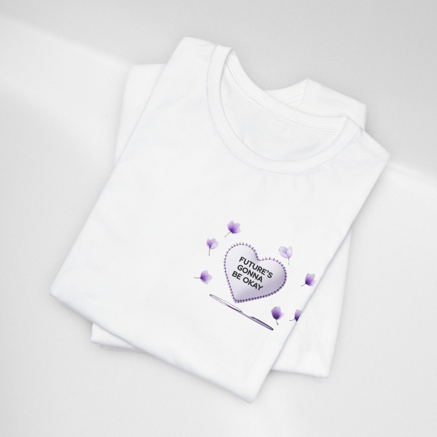Future's Gonna Be Okay T-Shirt — Purple Heart Positive Graphic Tee