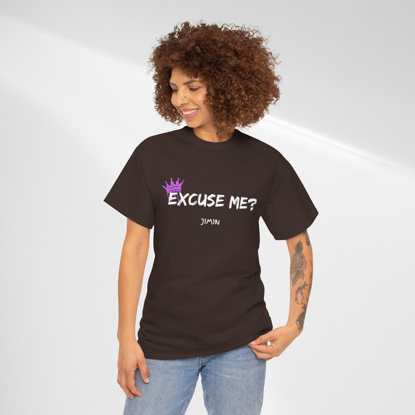 Excuse Me? Tee — Jimin Crown Graphic T‑Shirt