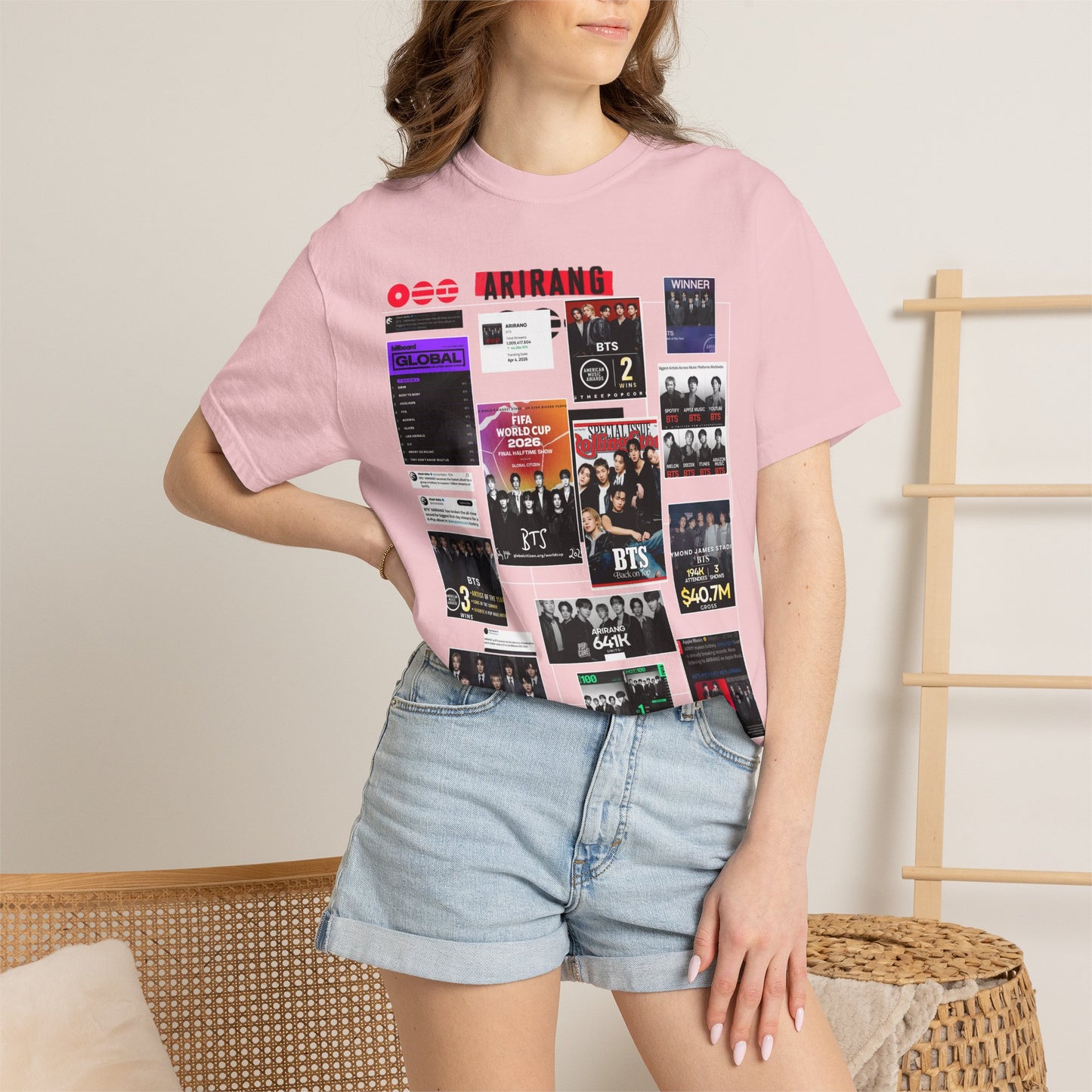 BTS  ARIRANG Collage Graphic T-Shirt — K-Pop Fan Tribute Tee