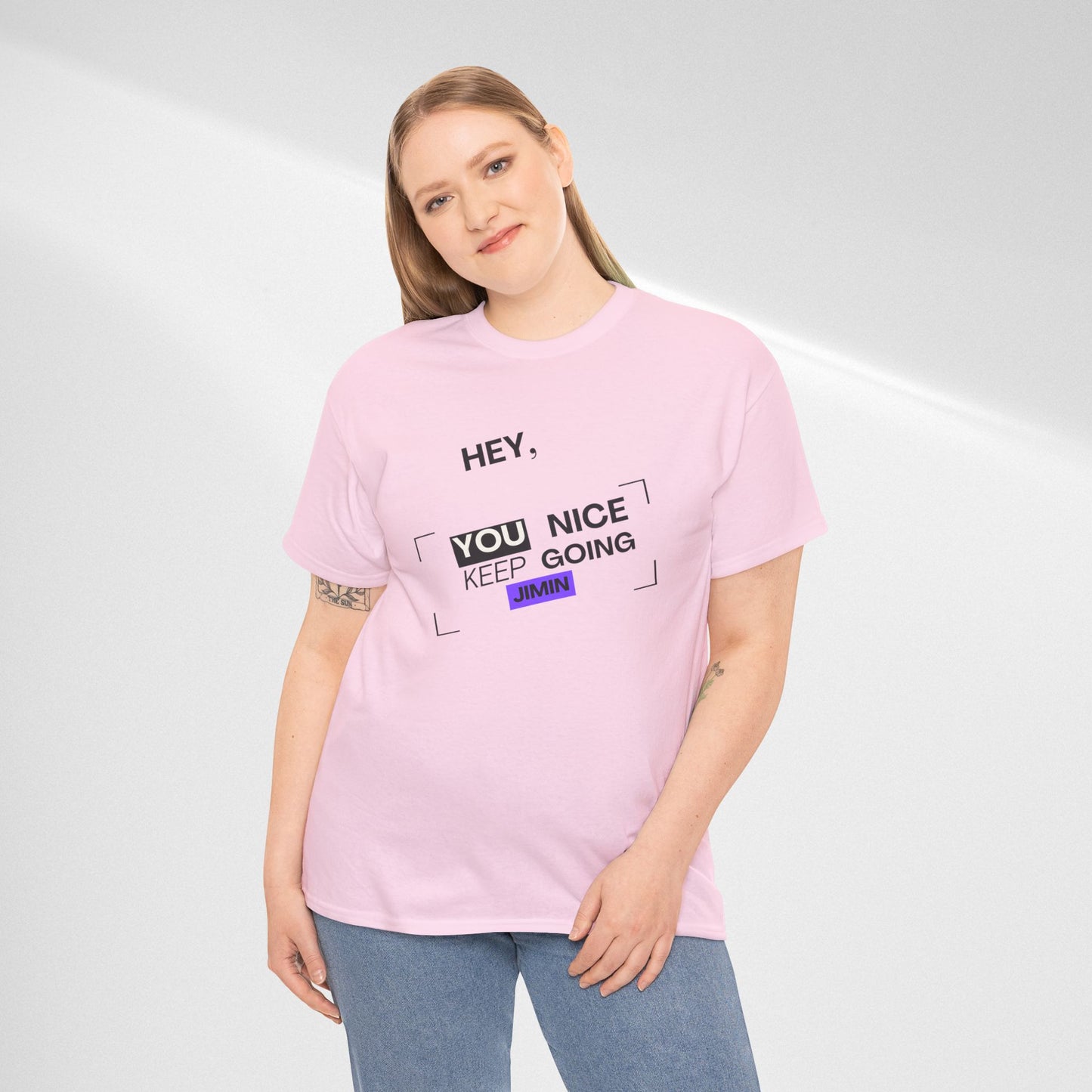 Motivational Tee — "Hey, You Nice Keep Going" Inspirational Graphic T-Shirt
