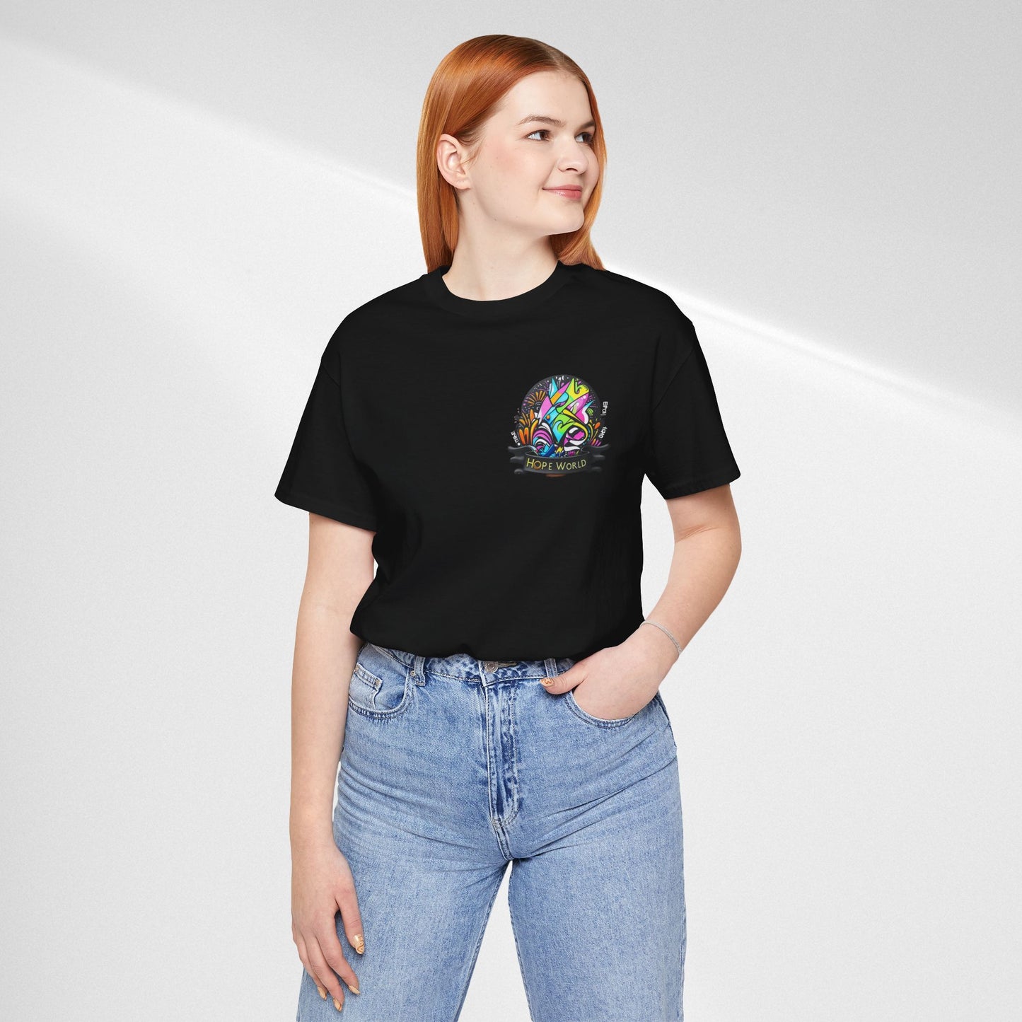 Hope World Graphic Tee — Colorful Graffiti BTS-Inspired Shirt