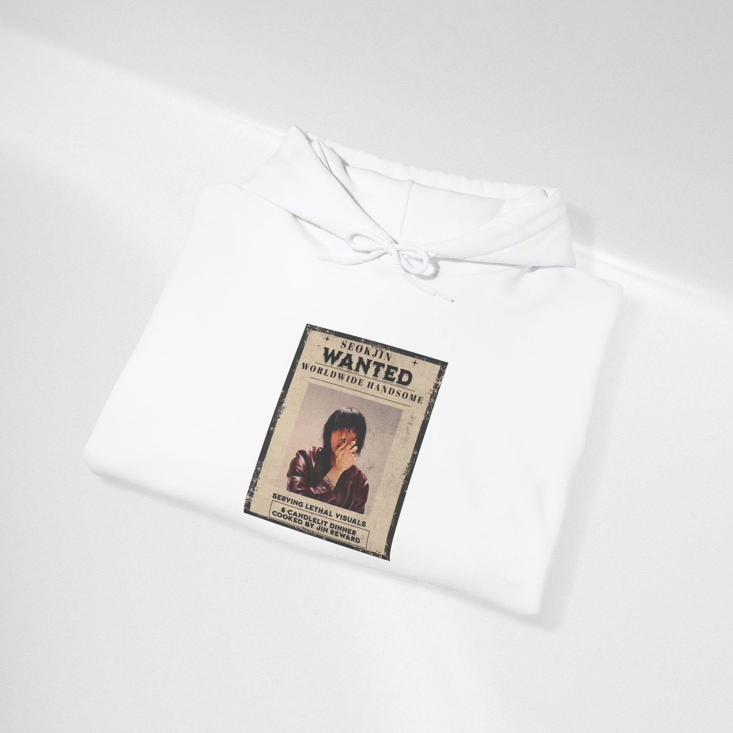 Jin Hoodie — "WANTED" Vintage Photo Poster Graphic Hoodie