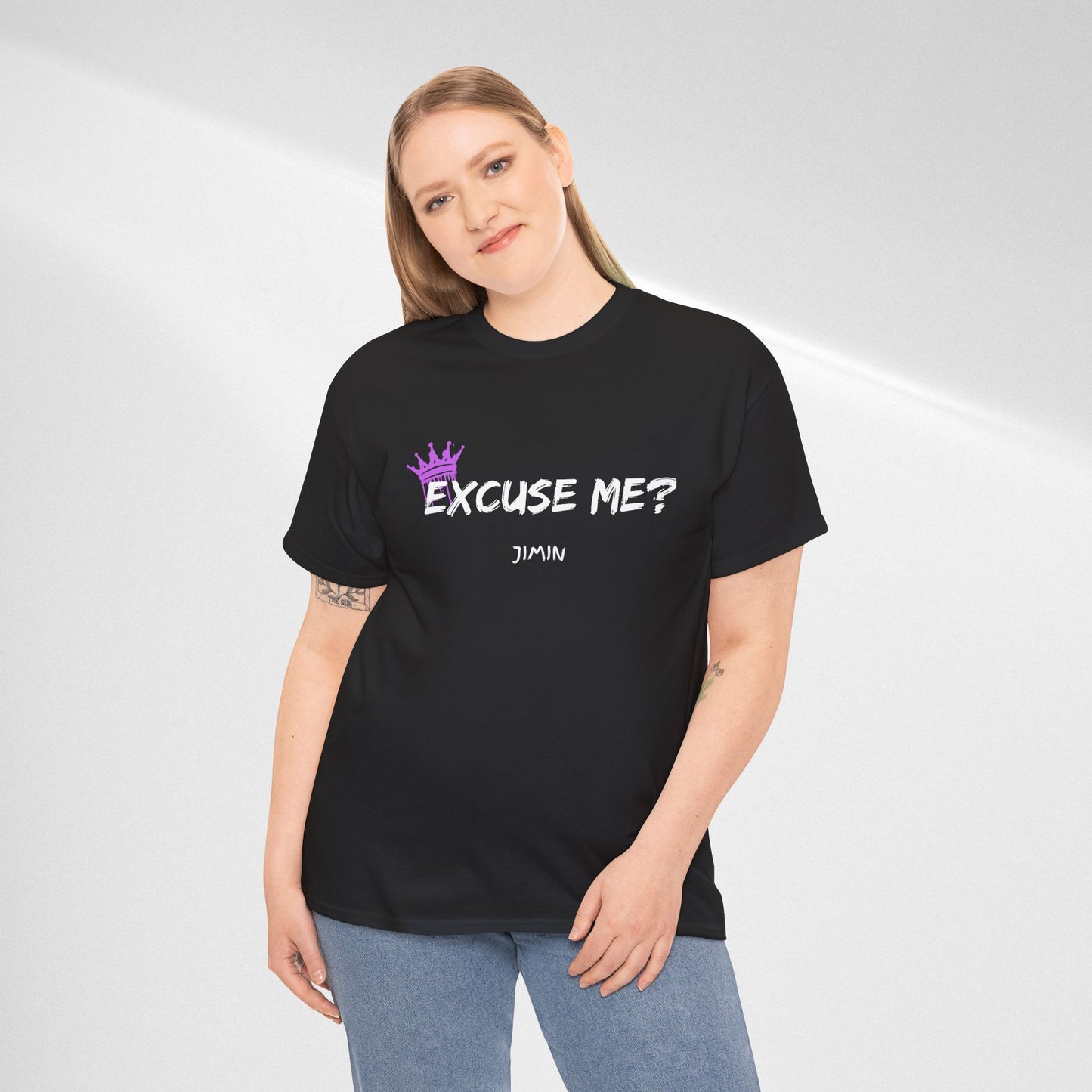 Excuse Me? Tee — Jimin Crown Graphic T‑Shirt