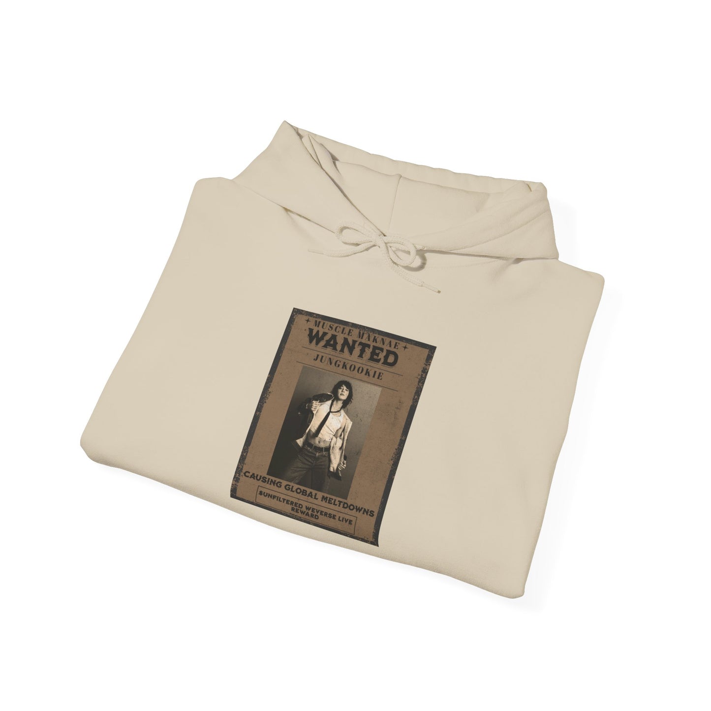 Hoodie — Vintage JK 'WANTED' Poster Graphic Pullover