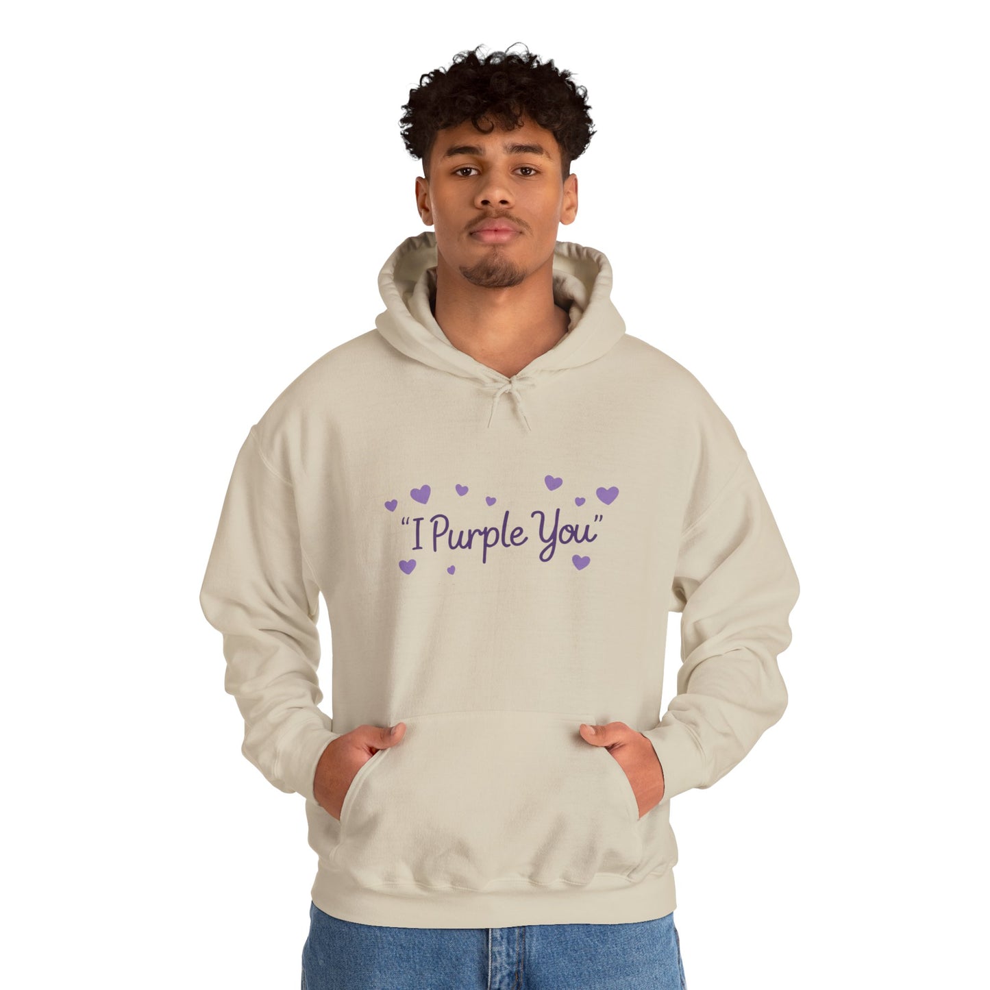 I Purple You Hoodie — Cute Purple Heart Love Pullover