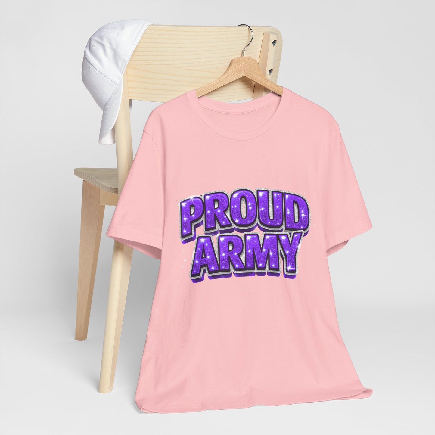 Proud Army T-Shirt — Bold Purple BTS Support Tee